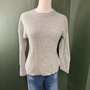 Michael Kors Light Gray Ribbed Sweater